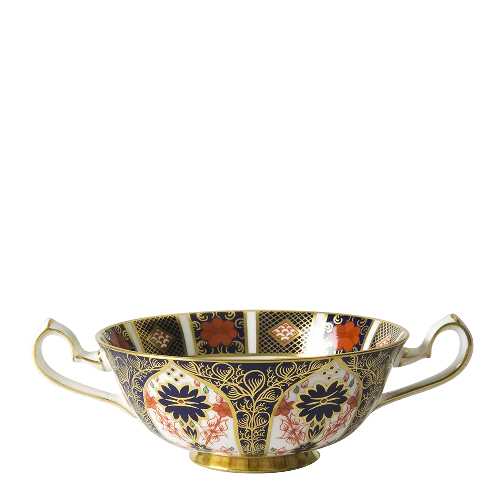 Old Imari Cream Soup Bowl & Saucer