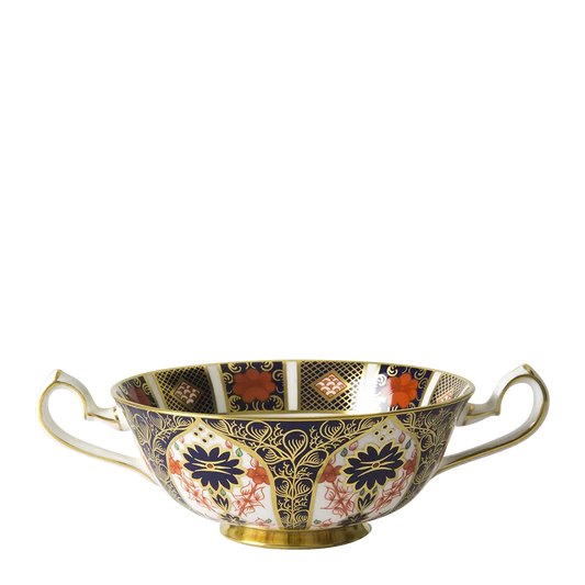 Old Imari Cream Soup Bowl & Saucer