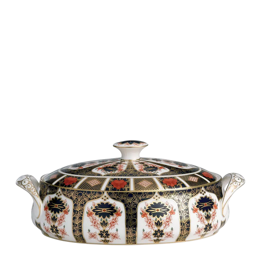 Old Imari Covered Vegetable Dish