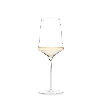 Premium wine glass with white wine