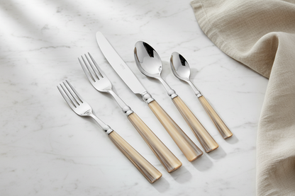 Jupiter - 5 Piece Place Setting (Marbled Brown)