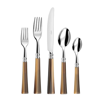 Jupiter - 5 Piece Place Setting (Marbled Brown)