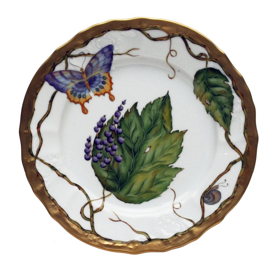 Wildberries Lavender Hand Painted Dinnerware