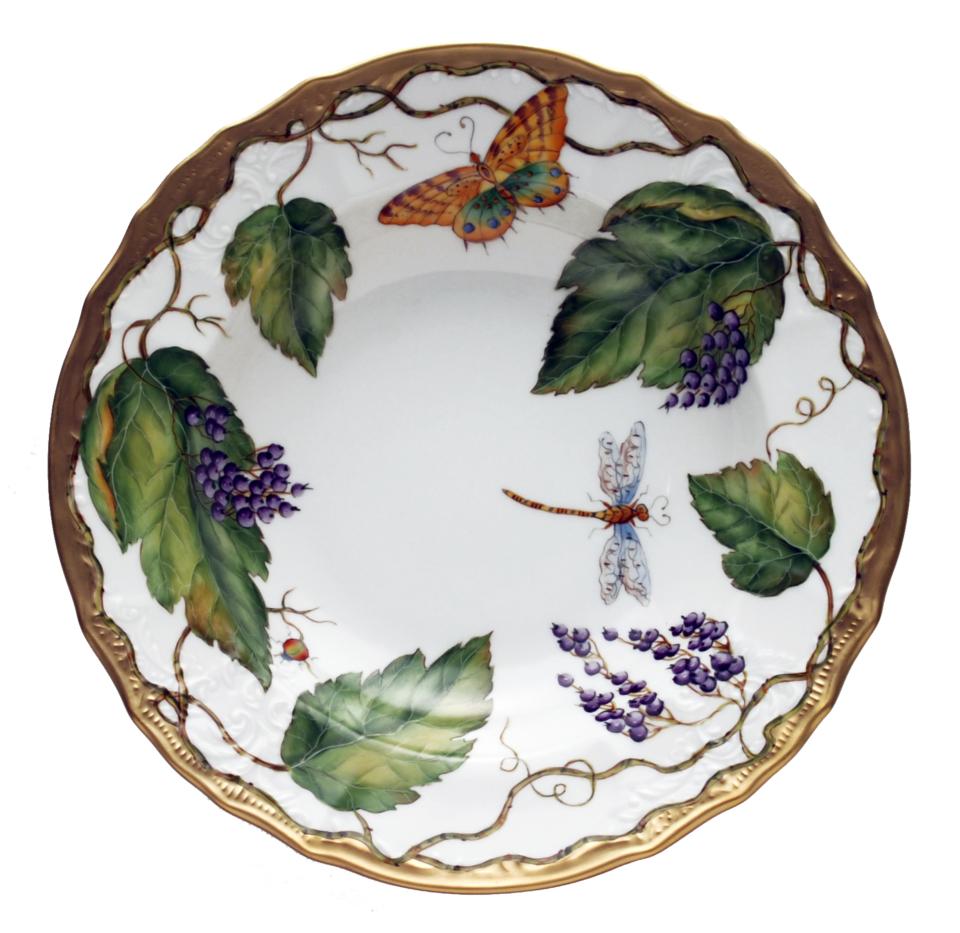 Wildberries Lavender Hand Painted Dinnerware