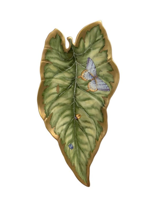 Hand Painted Leaf Plate