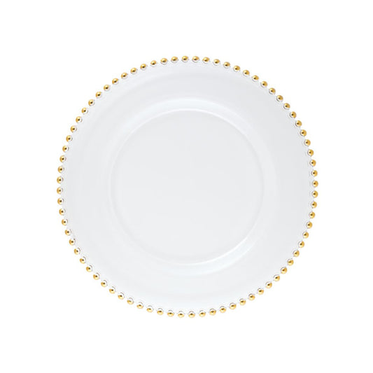 Gold Beaded Salad/Dessert Plate