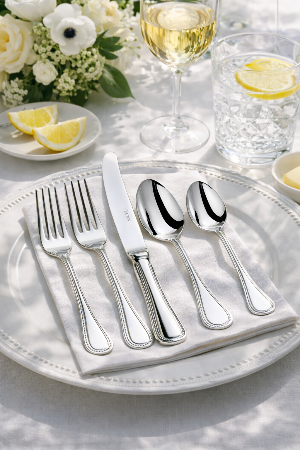 Le Perle Stainless Steel - 5 Piece Place Setting