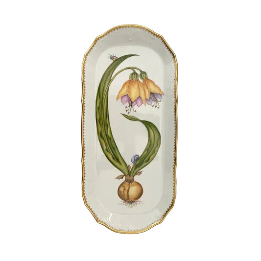 Hand Painted Tray, Orange Orchid