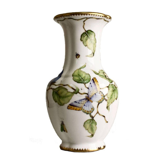 Hand Painted Vase - Butterflies & Leaves