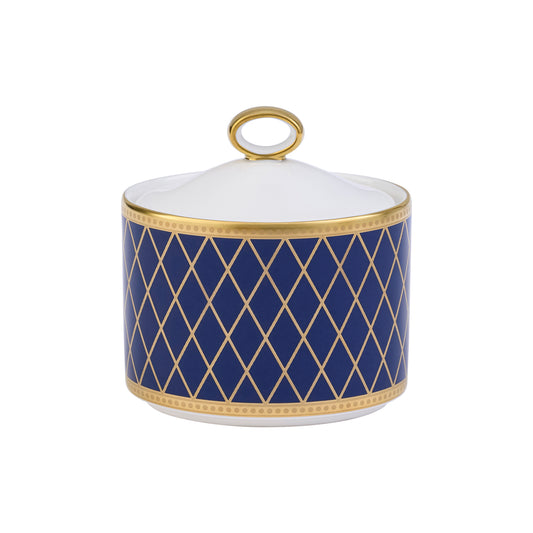 Majestic Navy Covered Sugar Bowl