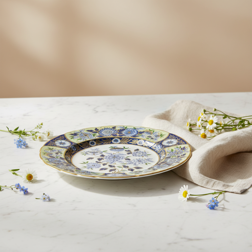 Imari Accent Plate - Midori Meadow