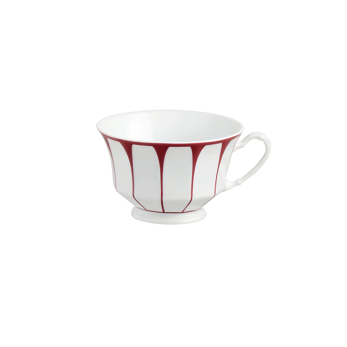 Grecque, Rouge Bordeaux - Tea Cup & Saucer