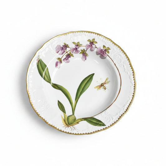 Orchid Hand Painted Rim Soup Bowl