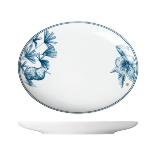 Paraíso Blue Oval Plate, Coupe