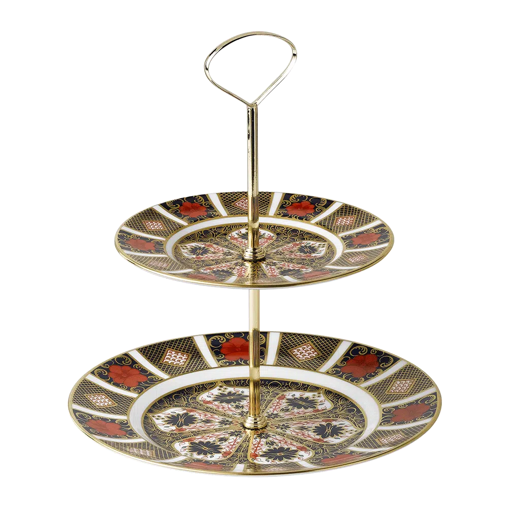 Old Imari 2 Tier Cake Stand
