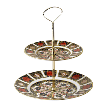 Old Imari 2 Tier Cake Stand
