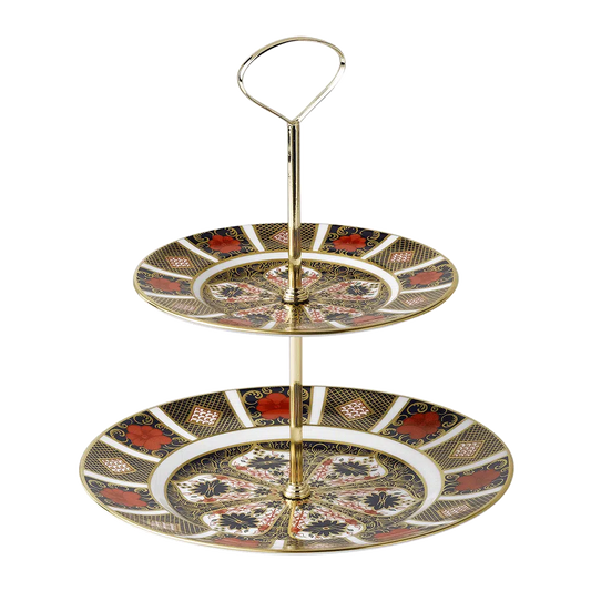 Old Imari 2 Tier Cake Stand