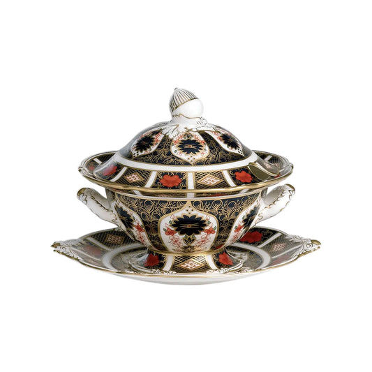 Old Imari Sauce Tureen & Stand