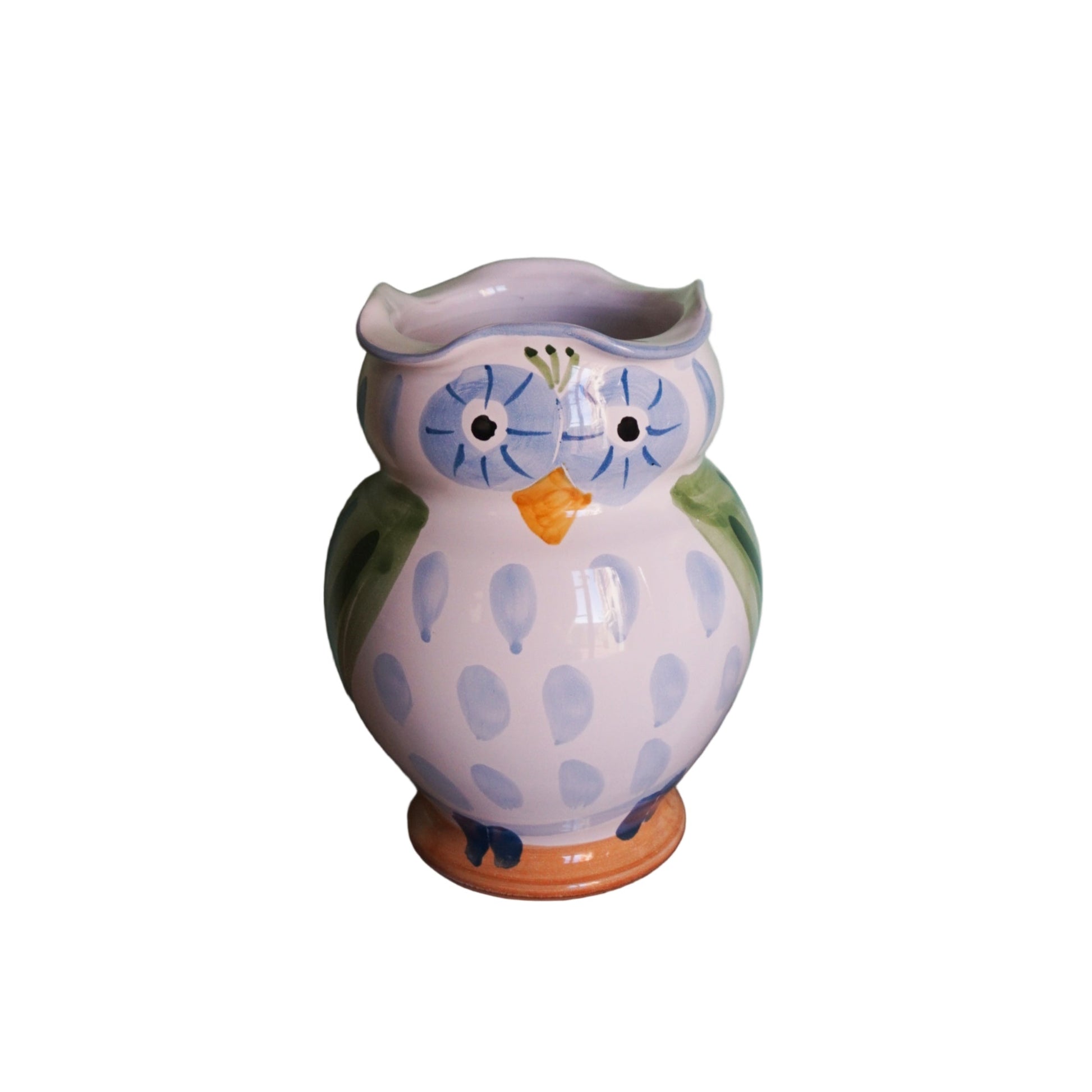 Ceramic owl-shaped vase 