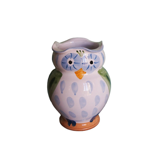 Ceramic owl-shaped vase 