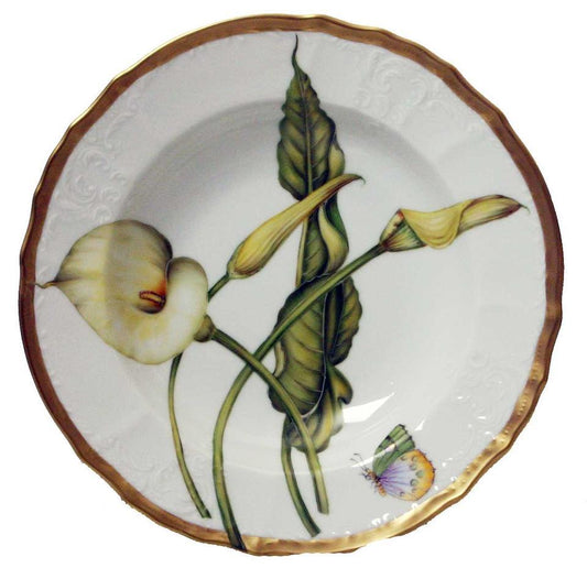 Romantic Pastels Hand Painted Rim Soup Bowl