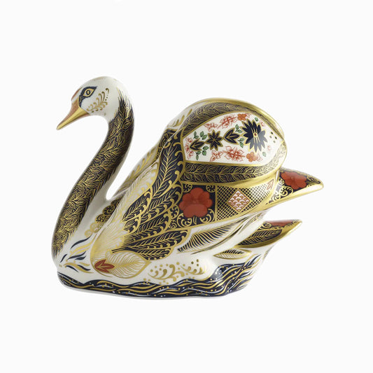 Old Imari Swan Figurine/Paper Weight