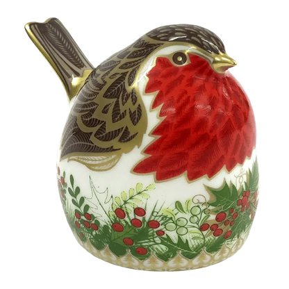 Christmas Wreath Robin Figurine/Paperweight