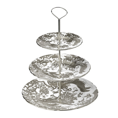 Aves Platinum Cake Stand, 3-tier