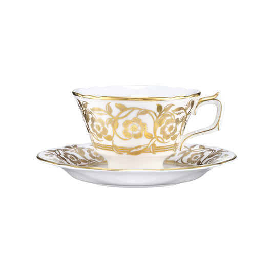 Primrose White Tea Cup & Saucer
