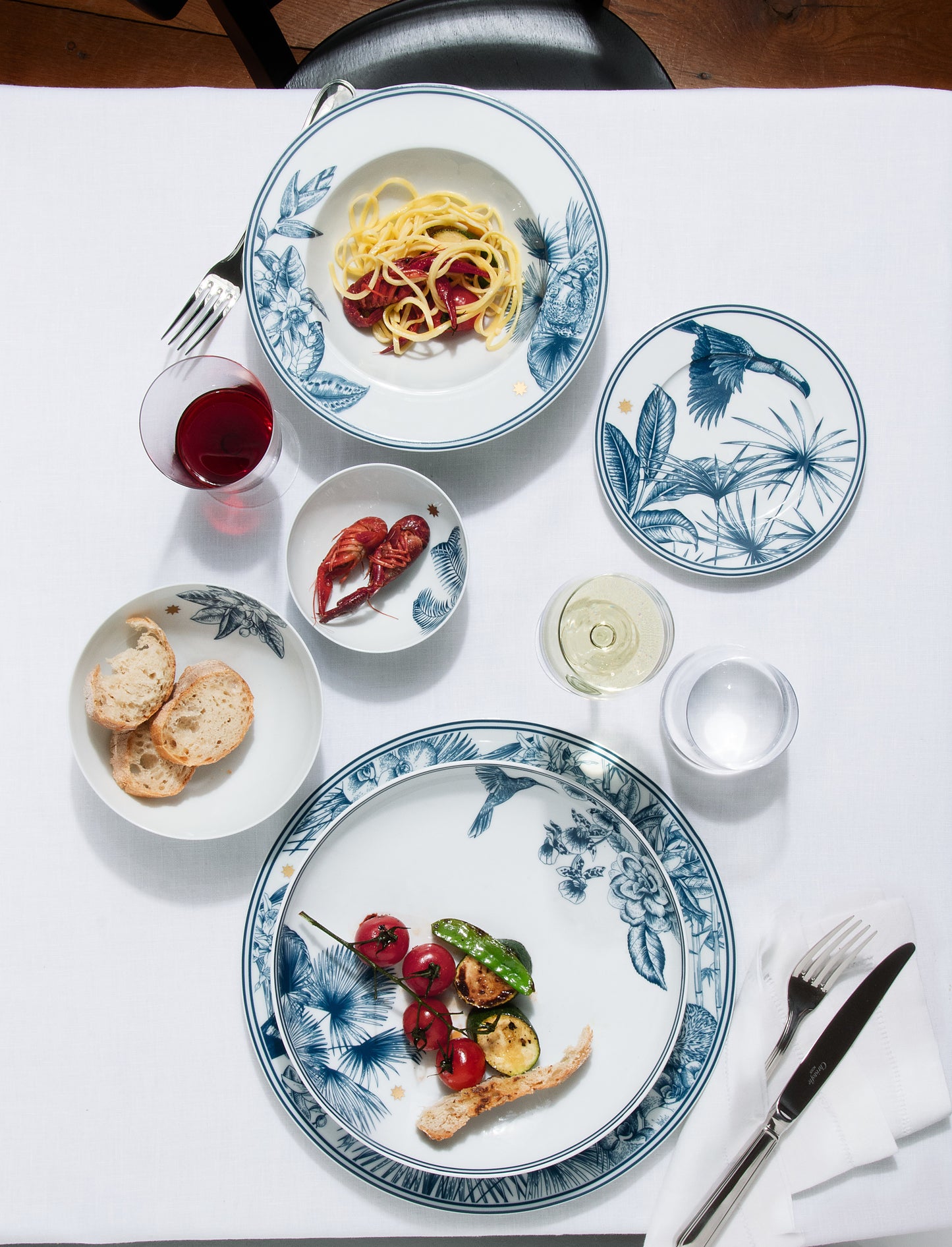 Paraíso Blue Salad (Breakfast) Plate, Coupe