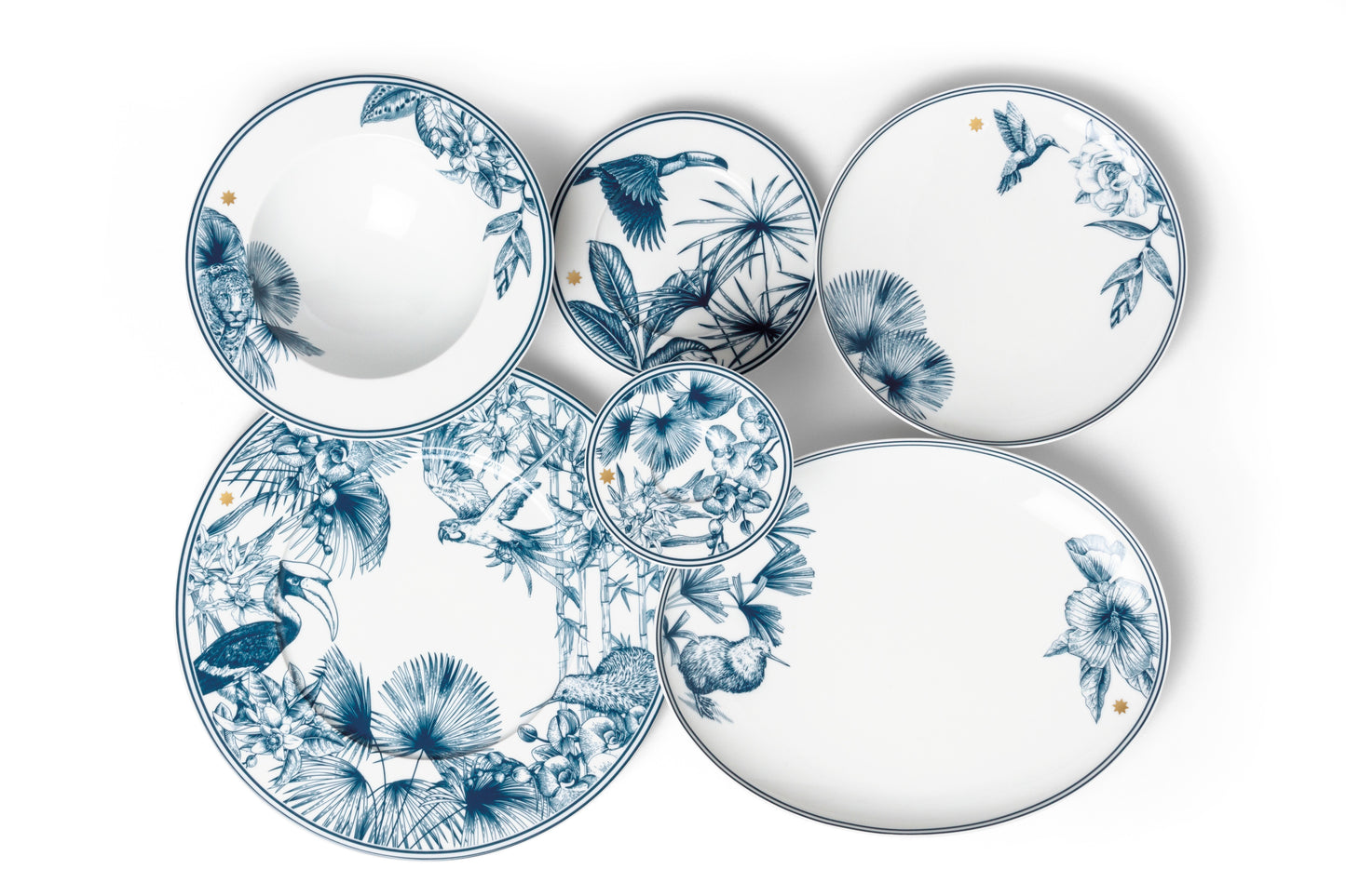 Paraíso Blue Salad (Breakfast) Plate, Cylindrical