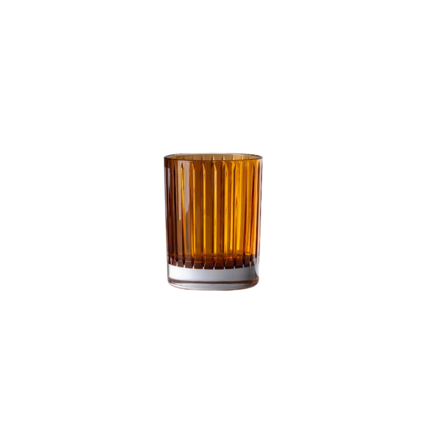 Amber acrylic tumbler on a white background