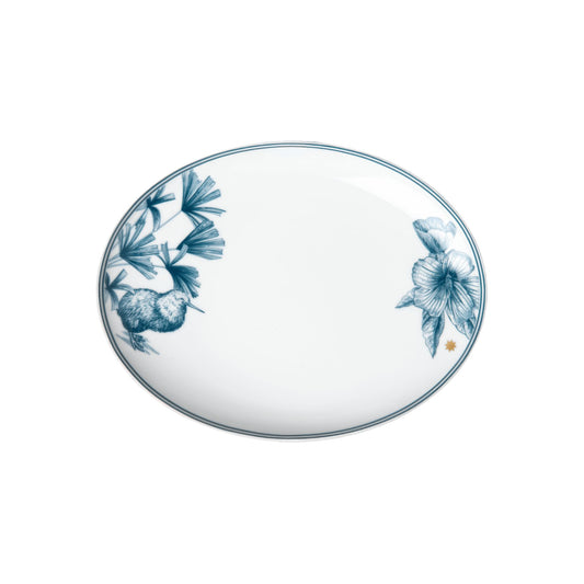 Paraíso Blue Oval Plate, Coupe