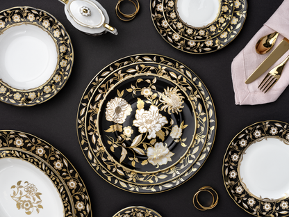 Primrose Black Buffet Plate