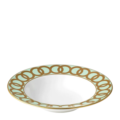 Riviera Dream Mint Green Rim Soup