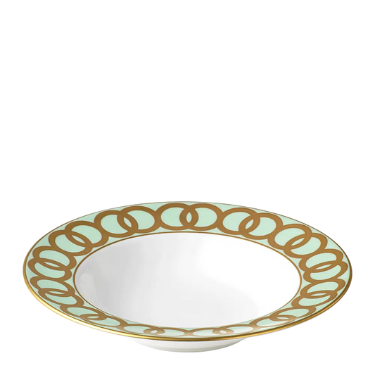 Riviera Dream Mint Green Rim Soup