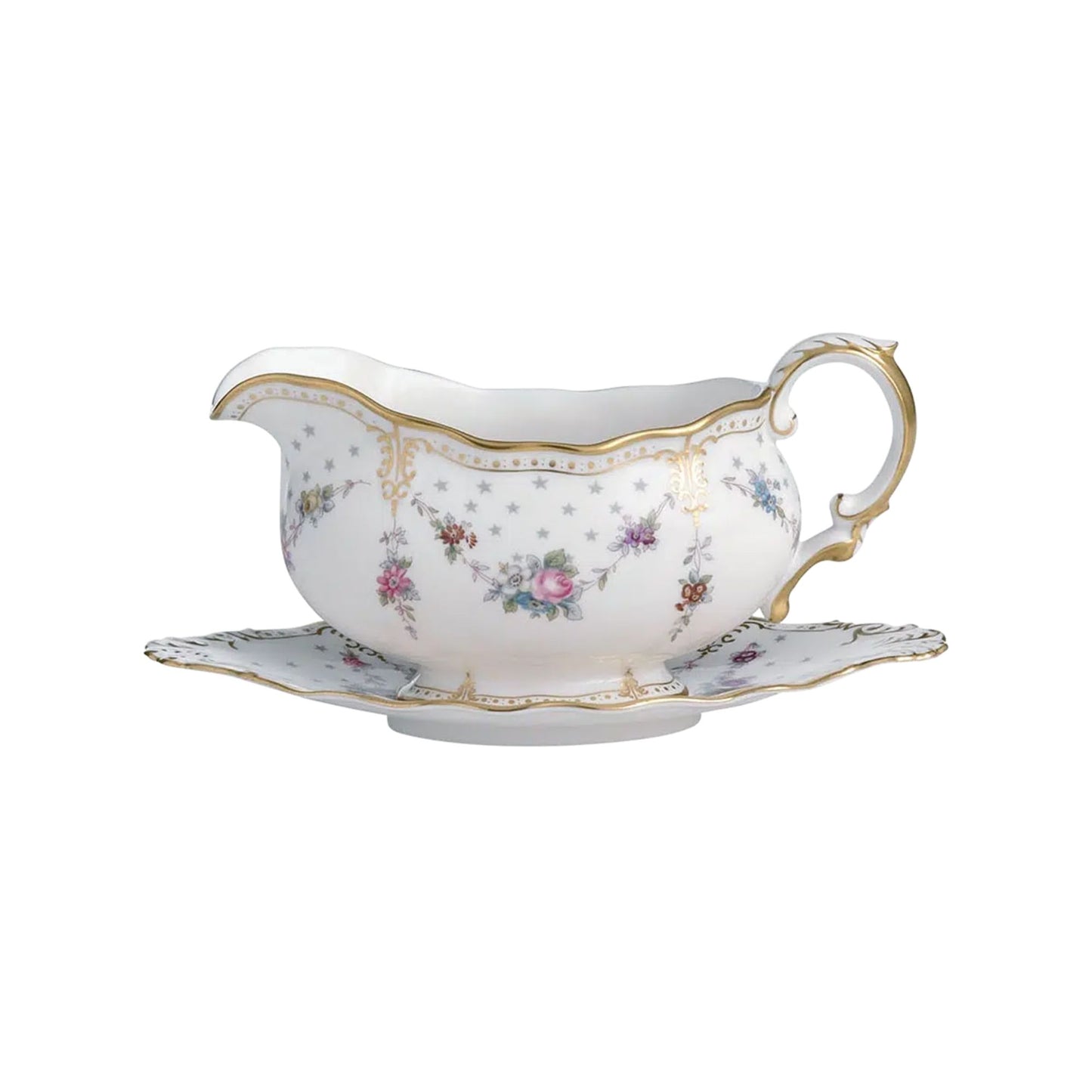 Royal Antoinette Sauce Boat & Stand