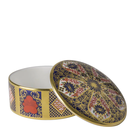 Old Imari Solid Gold Band Trinket Box