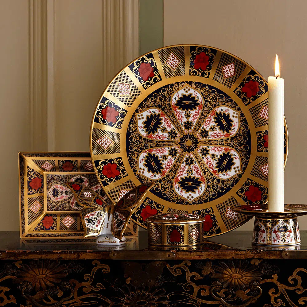 Old Imari Solid Gold Band Trinket Box