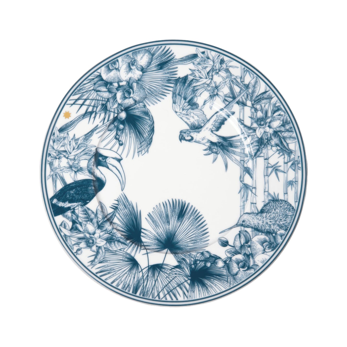 Paraíso Blue Buffet Plate, Cylindrical