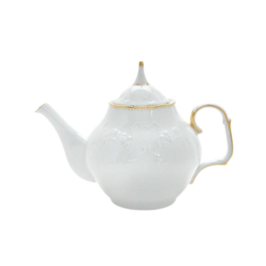 Simply Anna White & Gold Teapot