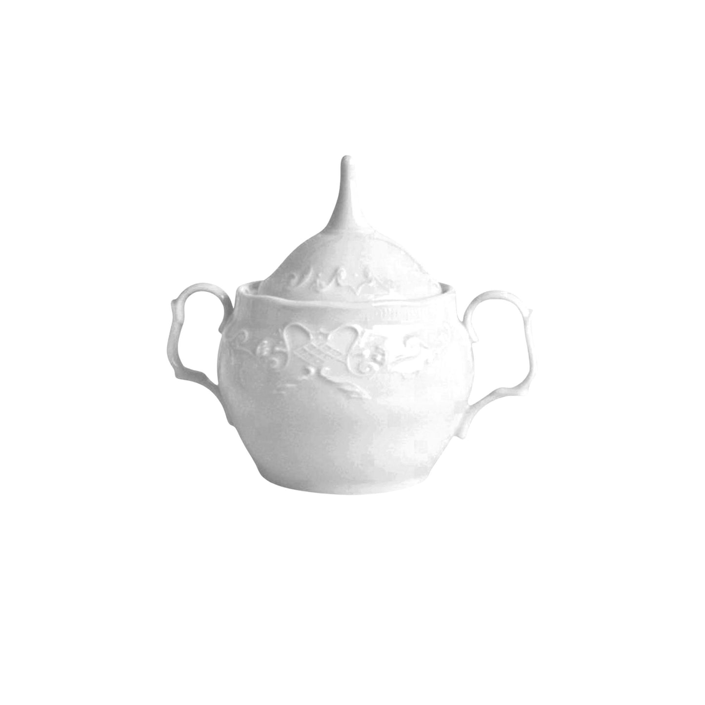 Simply Anna White Covered Sugar Bowl