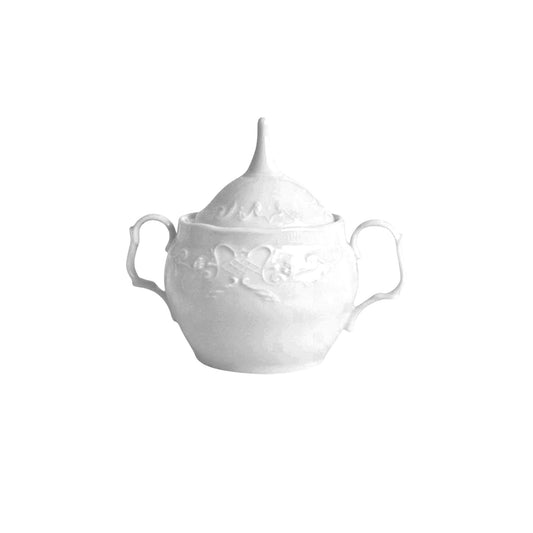 Simply Anna White Covered Sugar Bowl