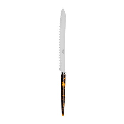 Knife with tortoiseshell handle on a white background