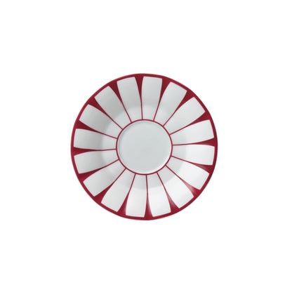 Grecque, Rouge Bordeaux - Tea Cup & Saucer