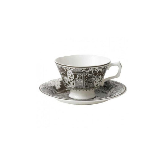 Mikado Taupe Breakfast Cup & Saucer