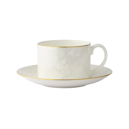 Crushed Velvet Pearl Tea Cup & Saucer