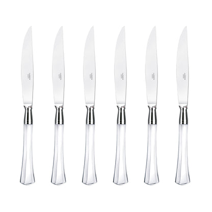 Venus - Box of 6 Steak Knives, Crystal