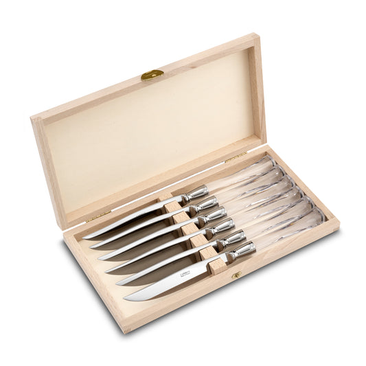 Venus - Box of 6 Steak Knives, Crystal