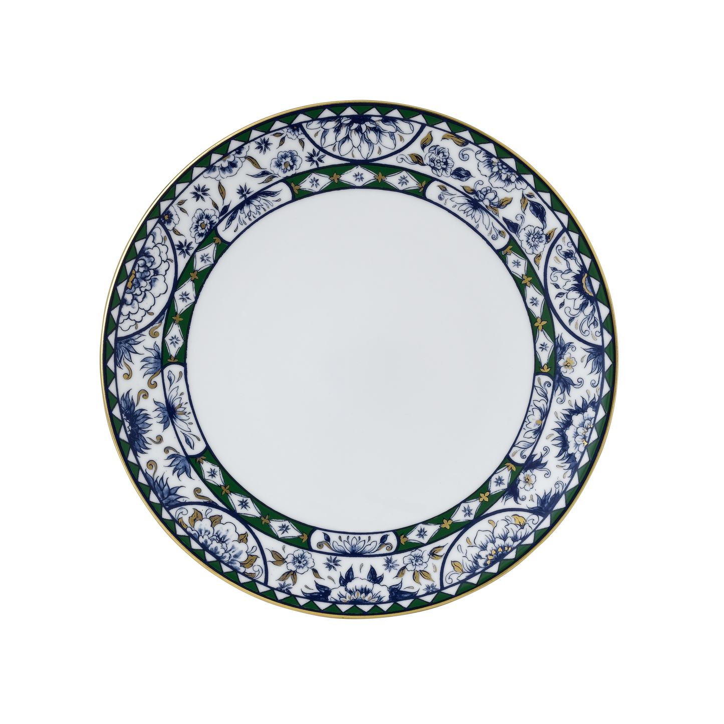 VICTORIA'S GARDEN BLUE & GREEN DINNERWARE